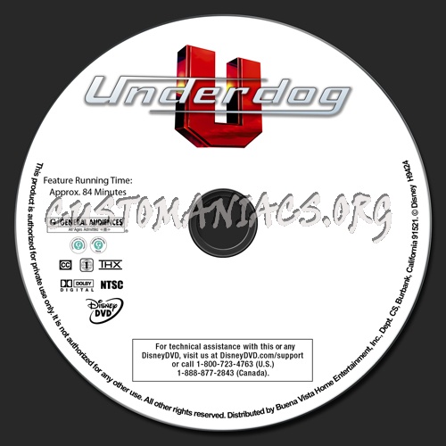 Underdog dvd label