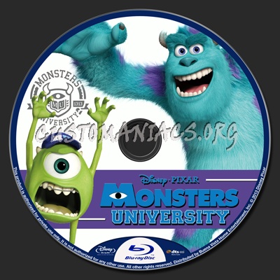 Monsters University blu-ray label