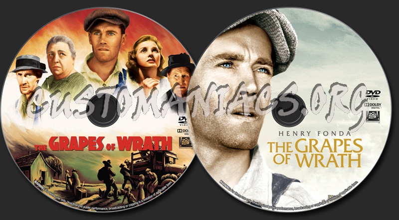 The Grapes Of Wrath dvd label