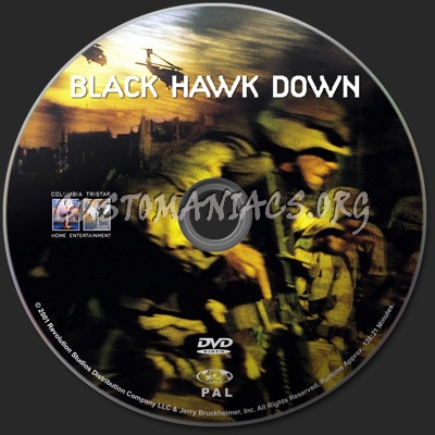 Black Hawk Down dvd label