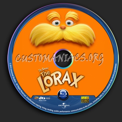 Dr. Seuss' The Lorax blu-ray label