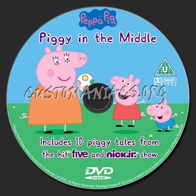 Peppa Pig Piggy in the Middle dvd label