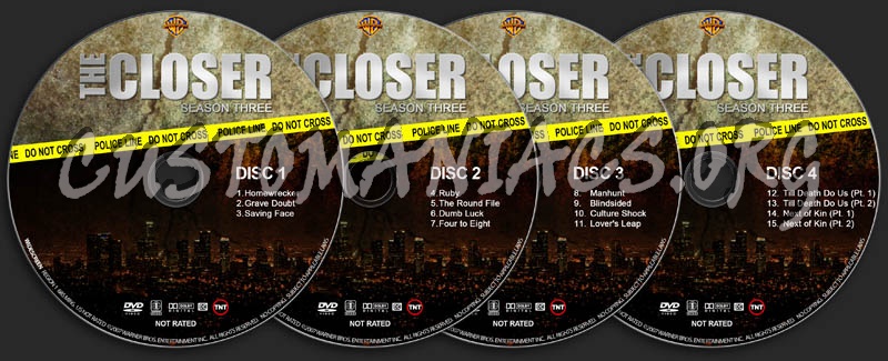 The Closer: Season 3 dvd label