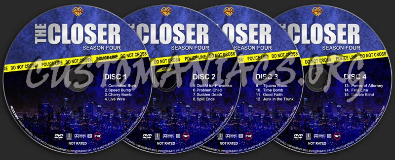 The Closer: Season 4 dvd label