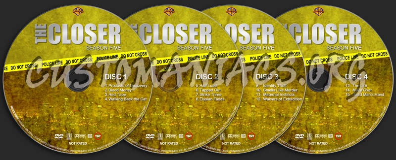 The Closer: Season 5 dvd label