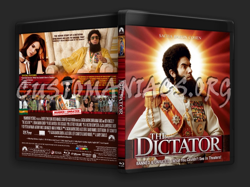 The Dictator blu-ray cover