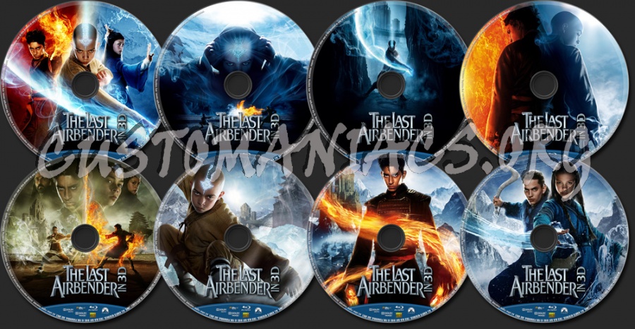 The Last Airbender 3D blu-ray label