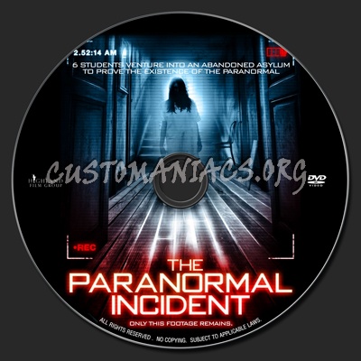 Paranormal Incident (2011) blu-ray label