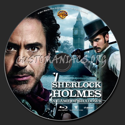 Sherlock Holmes: A Game of Shadows blu-ray label