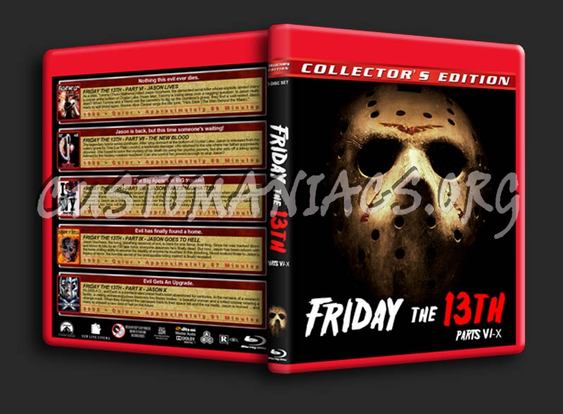 Friday the 13th: Parts 6-10 blu-ray cover