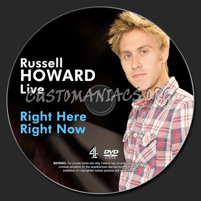 Russell Howard Live: Right here, Right now dvd label