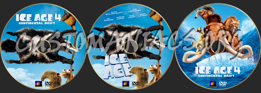 Ice Age 4 Continental Drift dvd label