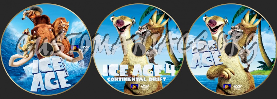 Ice Age 4 Continental Drift dvd label