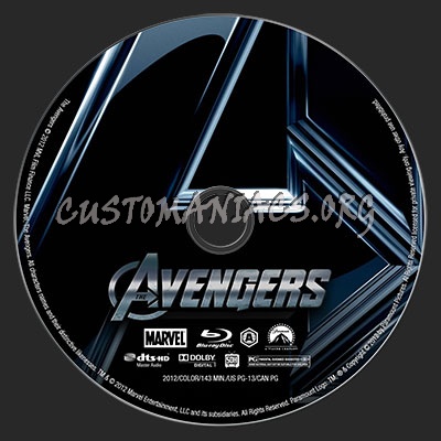 The Avengers blu-ray label