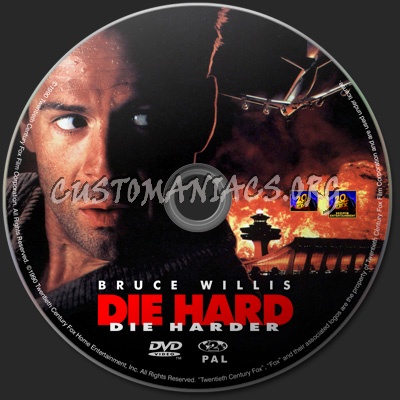 Die Hard 2 Die Harder dvd label