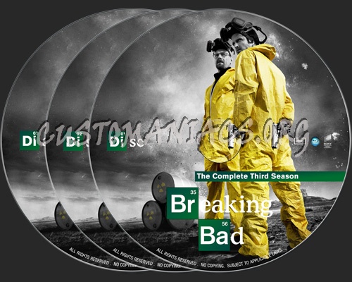 Breaking Bad : The Complete Third Season blu-ray label