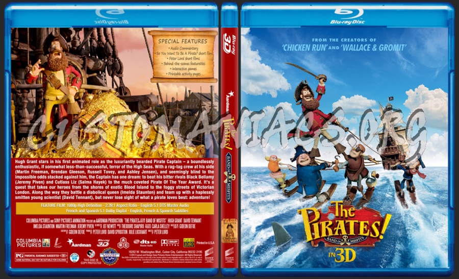 The Pirates! Band of Misfits 3D blu-ray cover