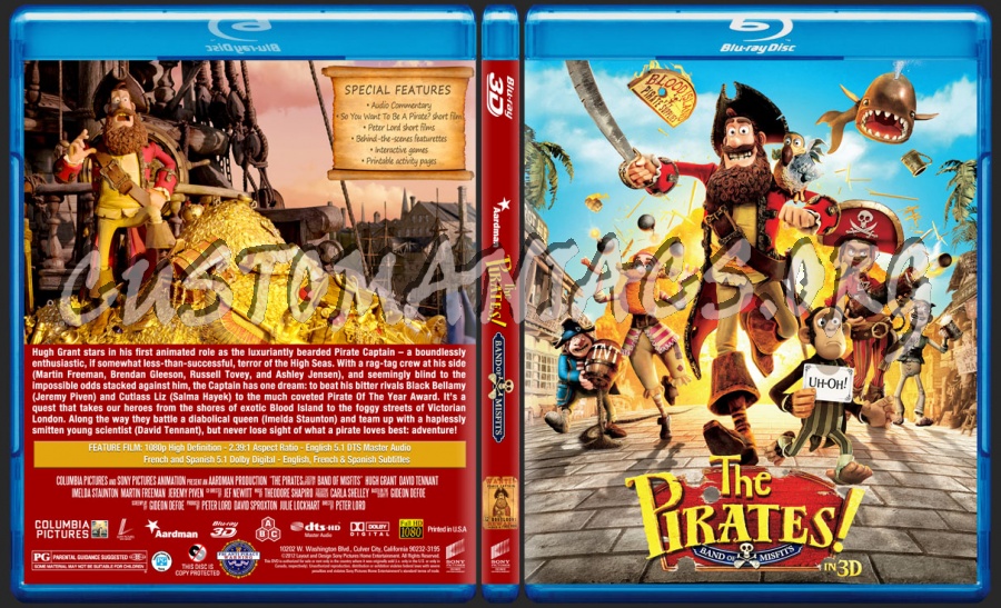 The Pirates! Band of Misfits 3D blu-ray cover