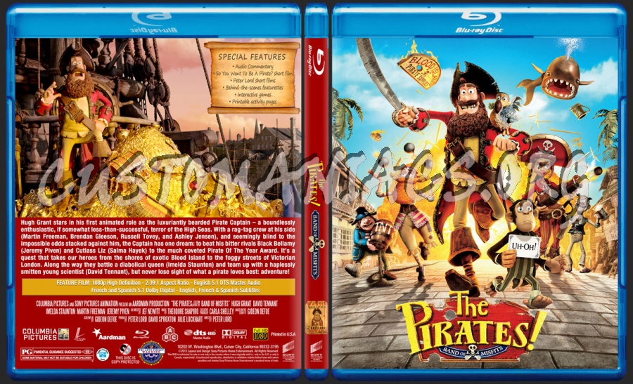 The Pirates! Band of Misfits blu-ray cover