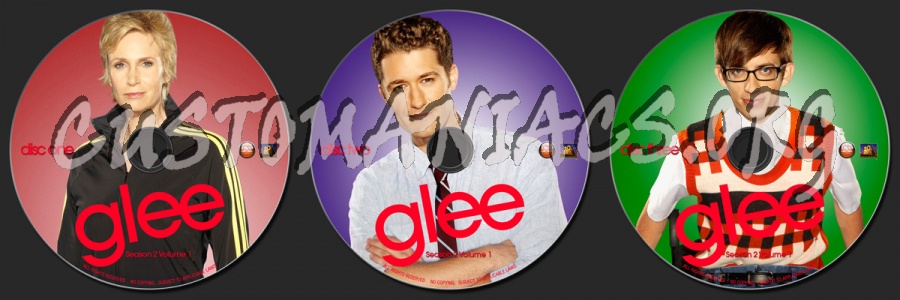 Glee Season Two Volume One dvd label