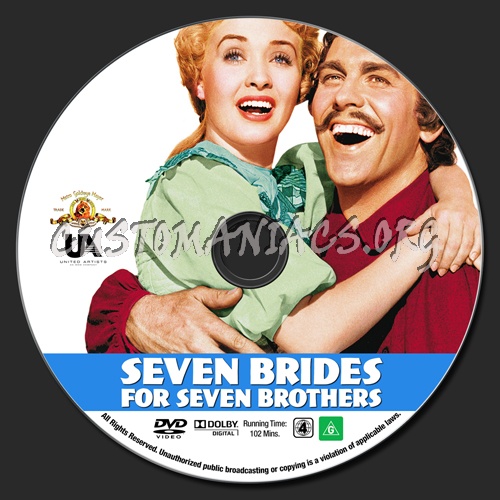 Seven Brides For Seven Brothers dvd label