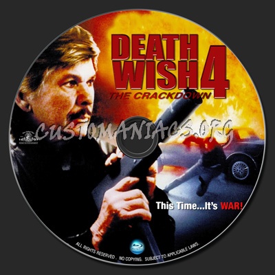 Death Wish 4 blu-ray label