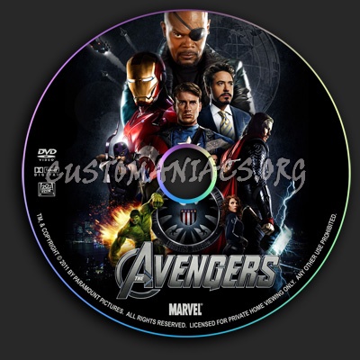 The Avengers dvd label