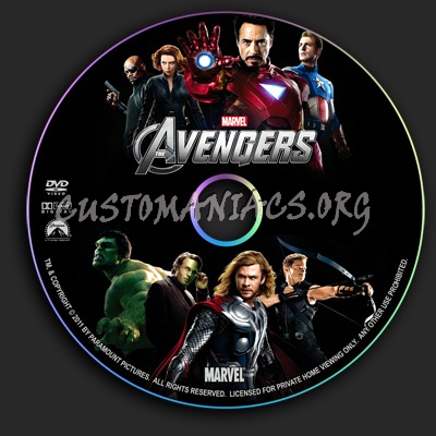 The Avengers dvd label