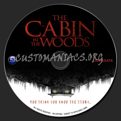 Cabin In The Woods (2012) blu-ray label