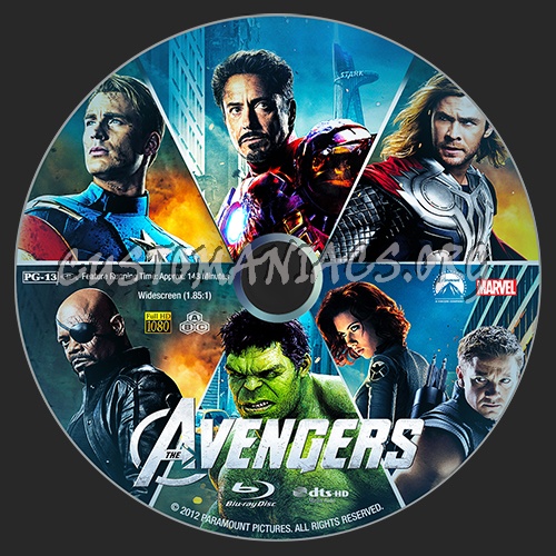 The Avengers blu-ray label