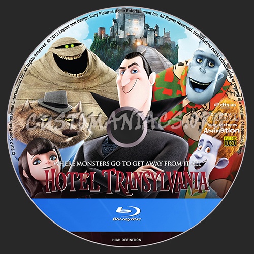 Hotel Transylvania blu-ray label