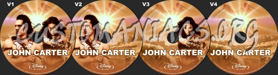 John Carter blu-ray label