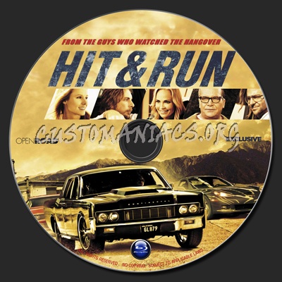 Hit & Run (2012) blu-ray label