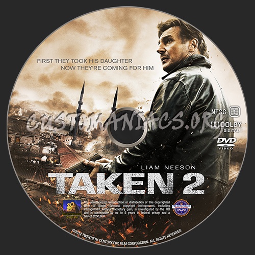 Taken 2 dvd label