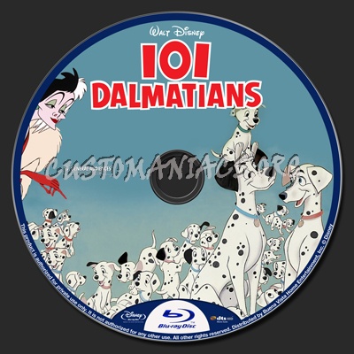 101 Dalmatians (1961) blu-ray label