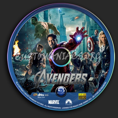 The Avengers blu-ray label