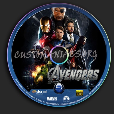 The Avengers blu-ray label