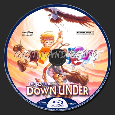 The Rescuers Down Under blu-ray label