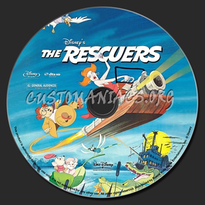 The Rescuers blu-ray label