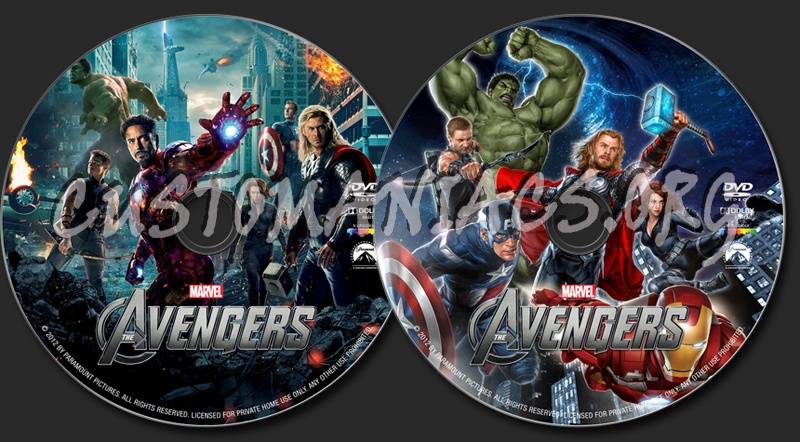 The Avengers dvd label