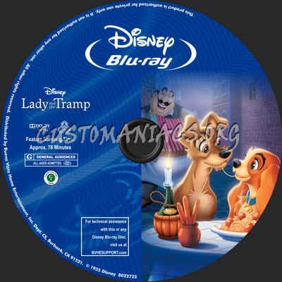 Lady and the Tramp blu-ray label