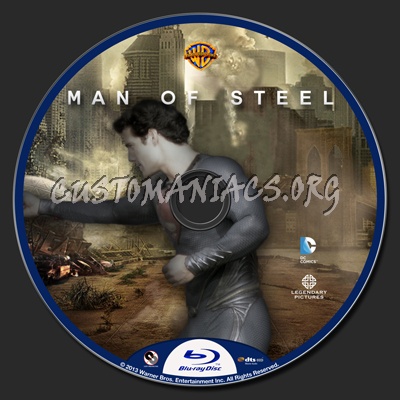 Man of Steel blu-ray label