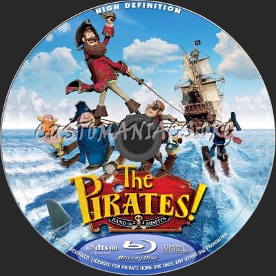 The Pirates! Band Of Misfits (2D+3D) blu-ray label