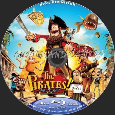 The Pirates! Band Of Misfits (2D+3D) blu-ray label