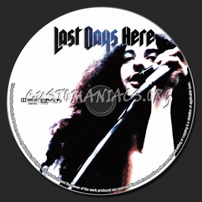 Last Days Here dvd label