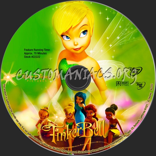 Tinker Bell dvd label