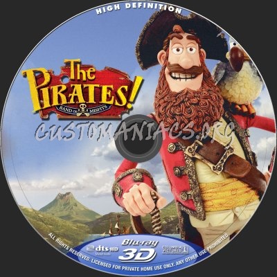 The Pirates! Band Of Misfits (2D+3D) blu-ray label