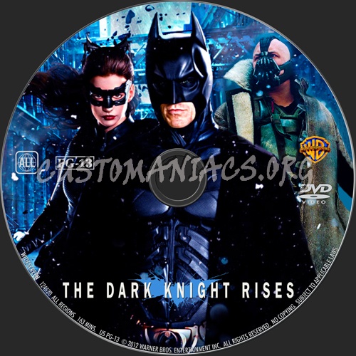 The Dark Knight Rises dvd label