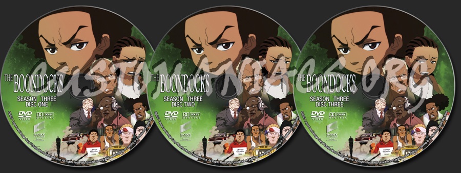 The Boondocks Season Three dvd label