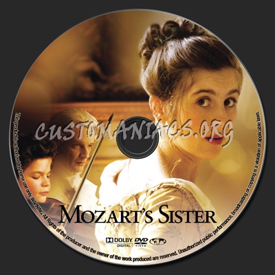 Mozart's Sister dvd label